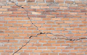 bricks with crack
