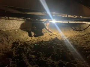 man inside basement