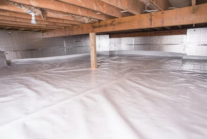  crawl space moisture barrier 
